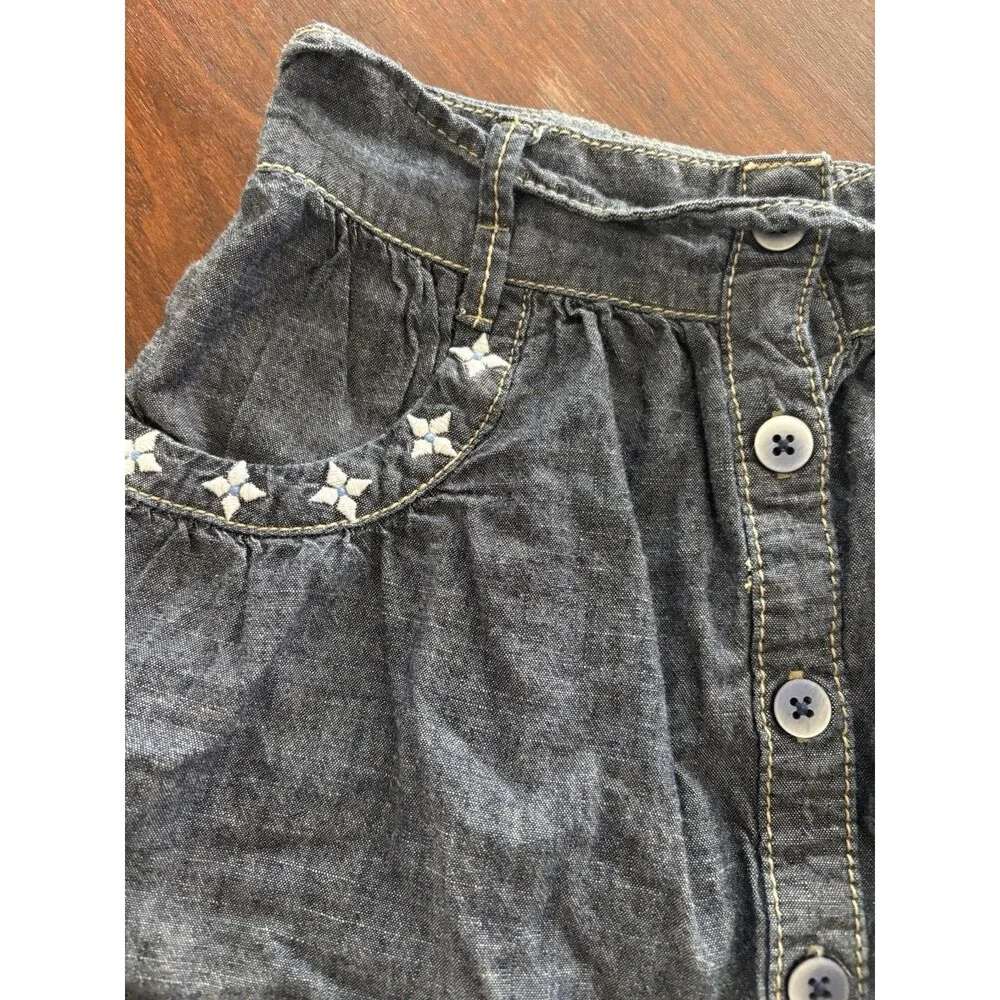 Gymboree Denim Skirt Embroidered size 7